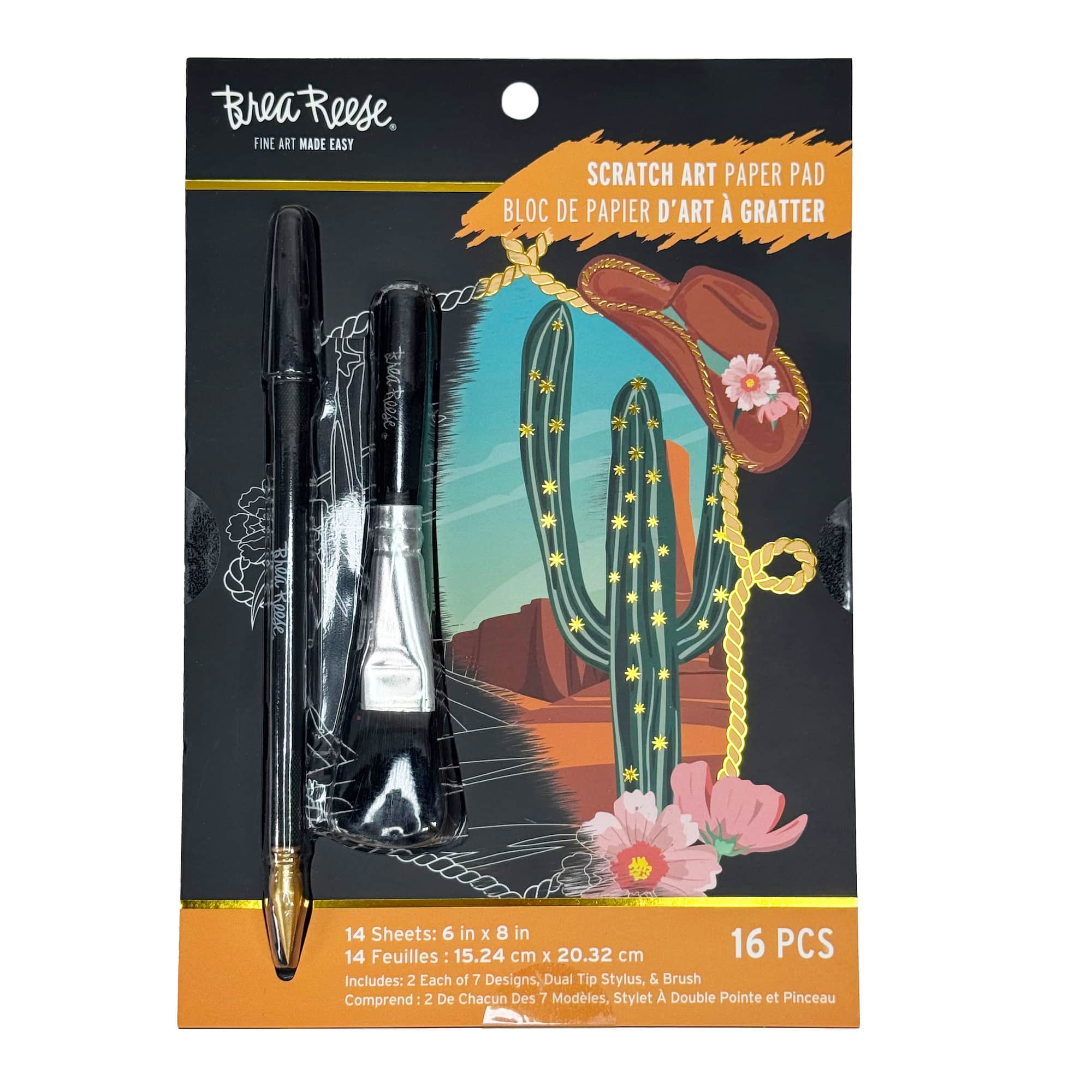 Brea Reese™ 6" x 8" Howdy Cowgirl Scratch Art Paper Pad